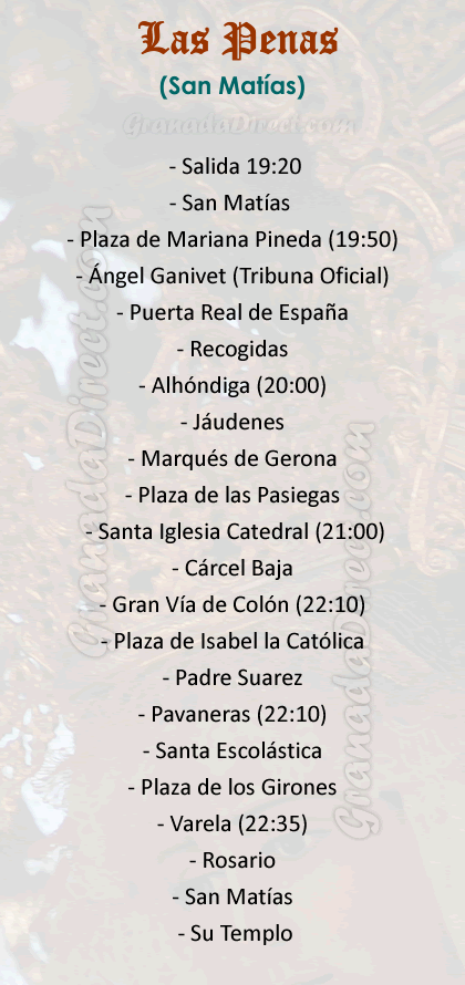 holy wednesday las penas