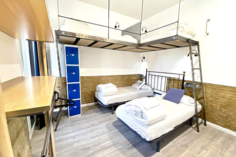 room for four people in eco hostel