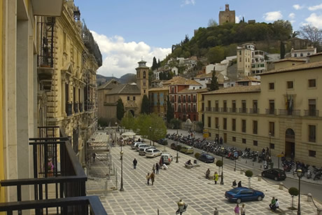 view of new square and the alhambra from macia plaza
