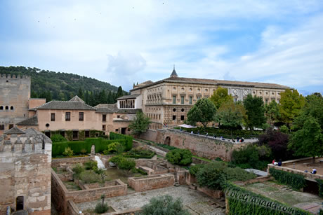 view of the alcazaba of the alhambra