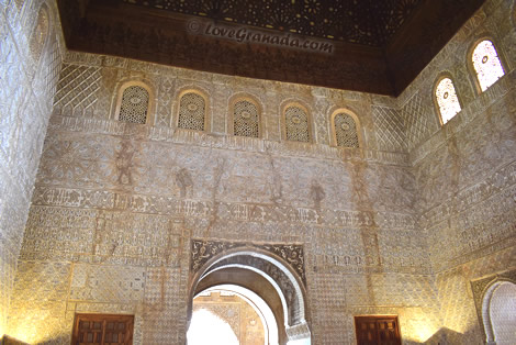 ambassadors room in the alhambra Comares Palace