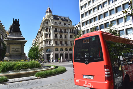 bus stop near plaza nueva to to the alhambra
