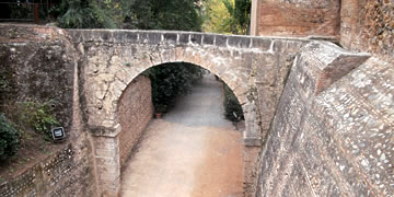 alhambra entrance bridge crossing
