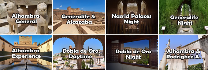 8 types of alhambra tickets