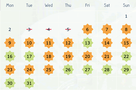 calendar and available dates for nasrid palaces