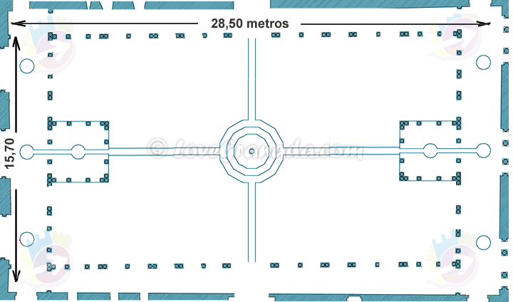 dimentions of lions court
