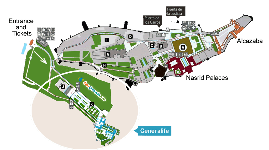 where is generalife located
