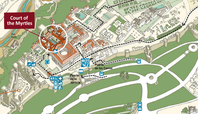 3d location of court of myrtles