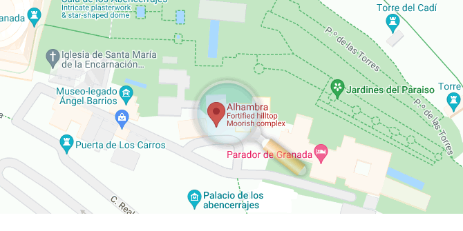map of the location of the alhambra