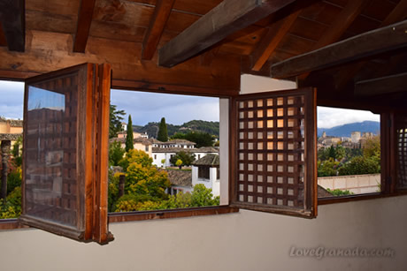 view of the alhambra from palace dar hora