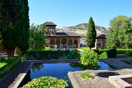 partal gardens in the alhambra