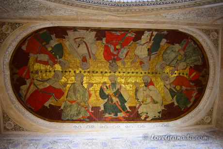 muslim decorations on the cieling of the salon of kings