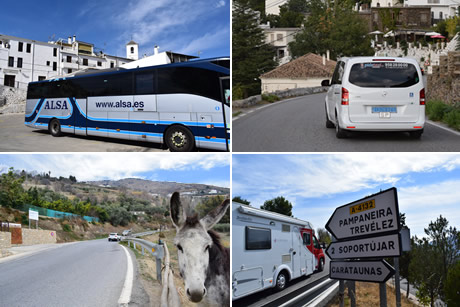 bus stop in one of the villages of the alpujarra