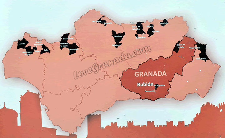 location of bubion inside of andalucia