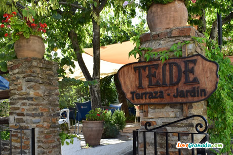 entrance to the terrace of the teide restaurant