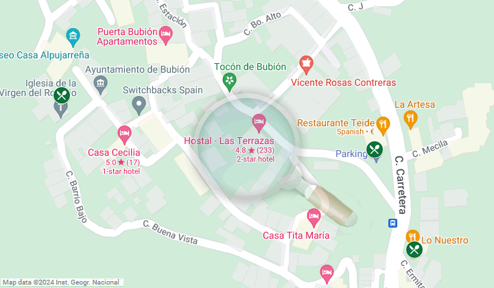 location map of bubion restaurants