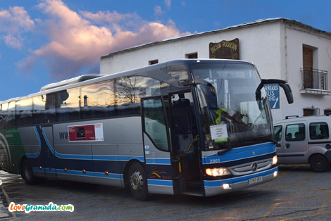 bus in the mountains of alpujarras