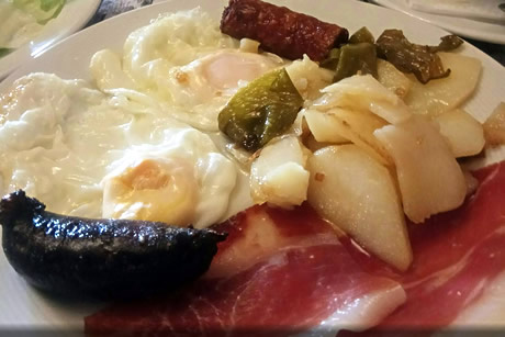 alpujareño dish at the morayma restaurant
