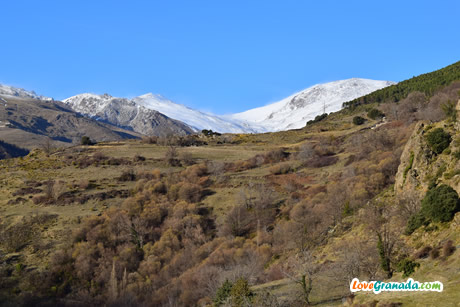 capileira snowy mountains