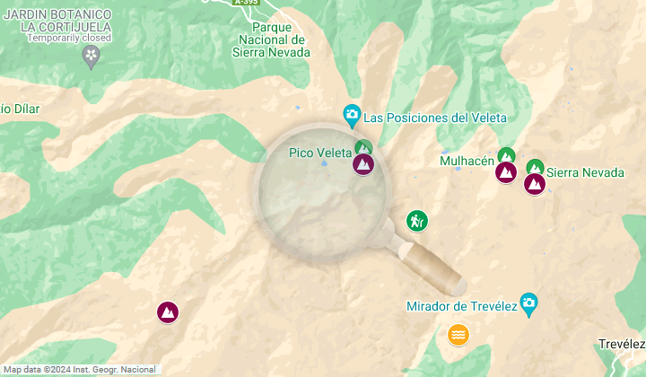 map of trails, viewpoints and bridges of capileira