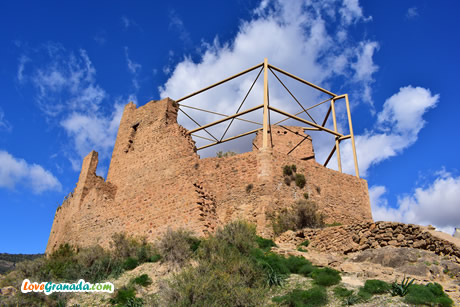 view of the castle of lanjaron
