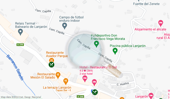 location map of lanjaron restaurants
