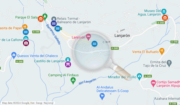 location map of water sources and museums
