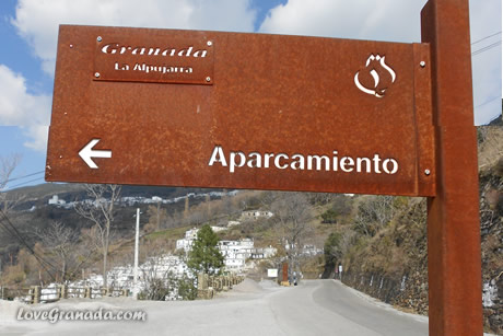 parking near exit from pampaneira
