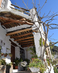 wooden tinaos in pampaneira of granada
