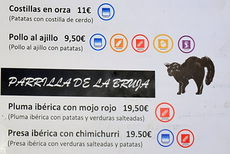 price list for the correillo bar