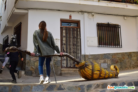 a girl on a magic broom