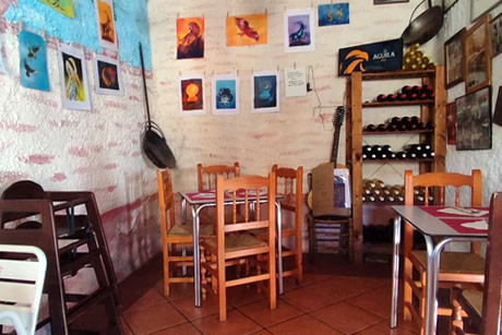 pizza at the Cueva Mora Luna restaurant