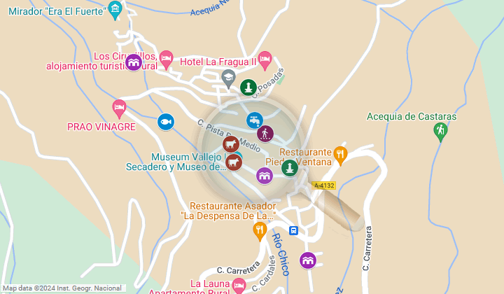 map of corners, streets and fountains to see in trevelez