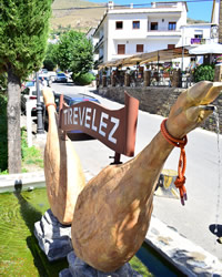 a restaurant with typical decoration of trevelez de la alpujarra