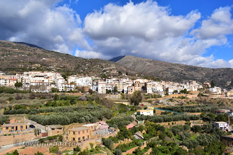 view of the villages of lanjaron in the alpujarra