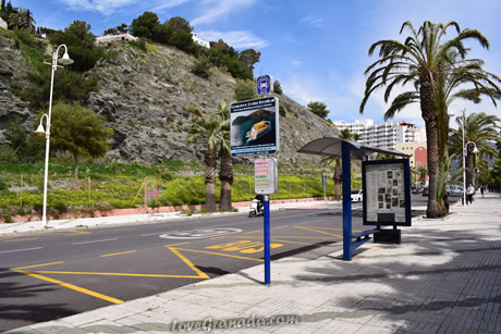 bus stop near aquatropic in almunecar