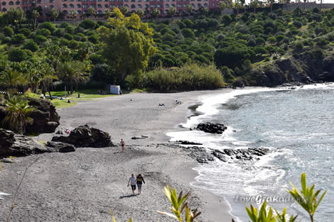 almunecar's caalbajio beach from a rock