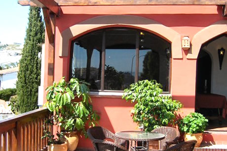 terrace in hostel california