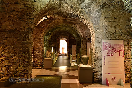 einterior cave and arches in almunecar archaeological museum