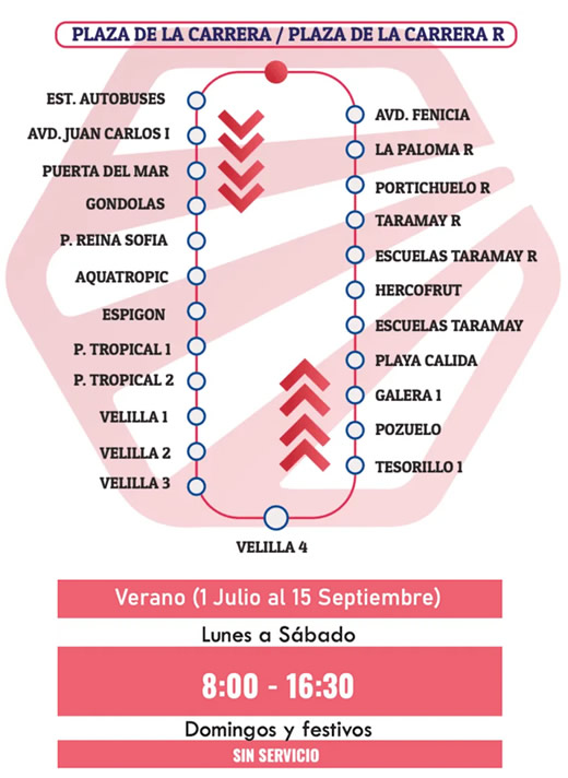 linea 3a from velilla to taramay