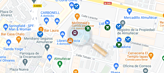 location of the bus station in almuñecar