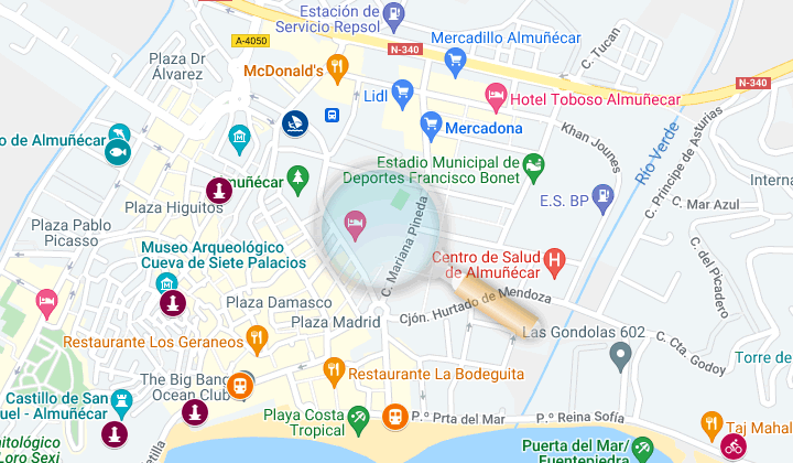 map of places and activities to see and to do in almuñecar
