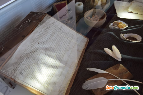 old writings in the castle museum