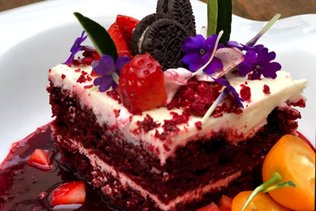beautiful desert in the geraneos restaurant