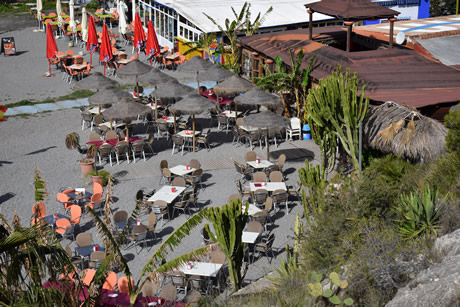view of the restaurant uha from the hill