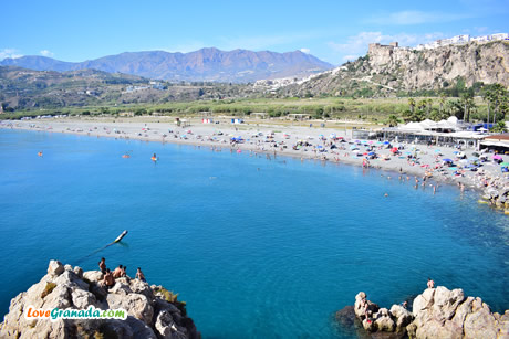 view of guardia beach from the rock