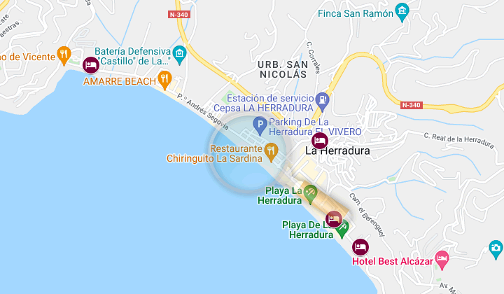 map of the best herradura hotels