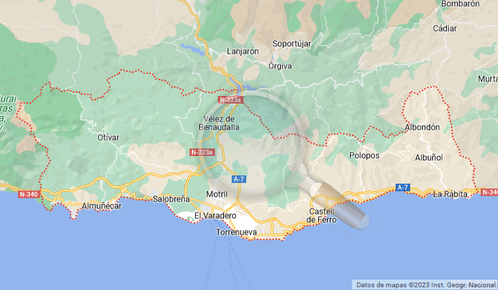 map of the coast of granada