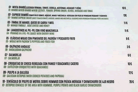bambu beach price list in motril