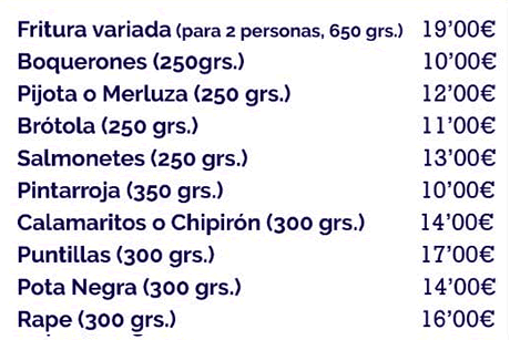 espicha fich price list